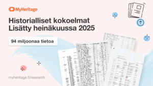 MyHeritage lisää 94 miljoonaa historiallista tietoa heinäkuussa 2025