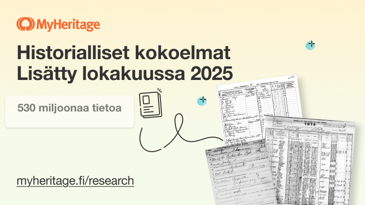 MyHeritage julkaisi 530 miljoonaa historiallista tietoa lokakuussa