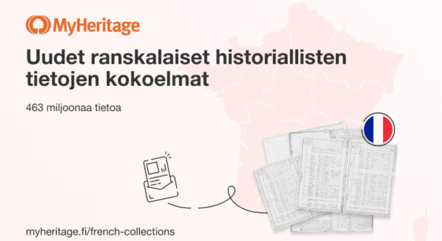 MyHeritage julkaisee 463 miljoonaa tietoa sisältävät historialliset kokoelmat Ranskasta