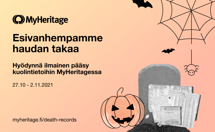 Kekri ja Halloween – Juhlista nyt MyHeritagen ilmaisilla kuolintiedoilla