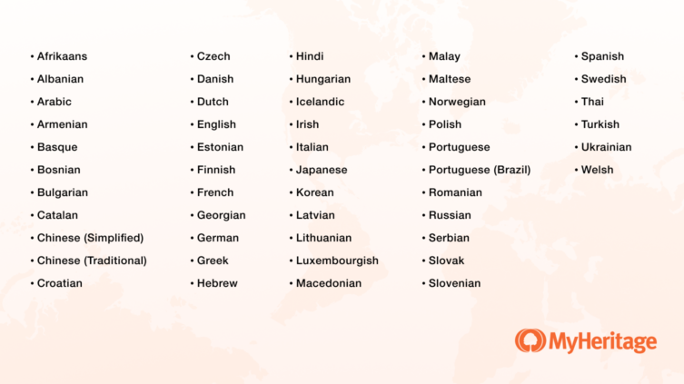 MyHeritage laajenee: 50 kieliversiota saatavilla