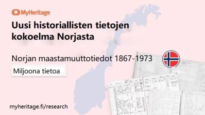 Maastamuutto – MyHeritage lisäsi miljoona maastamuuttotietoa Norjasta