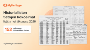 Heinäkuussa julkaistu 152 miljoonaa uutta historiallista tietoa