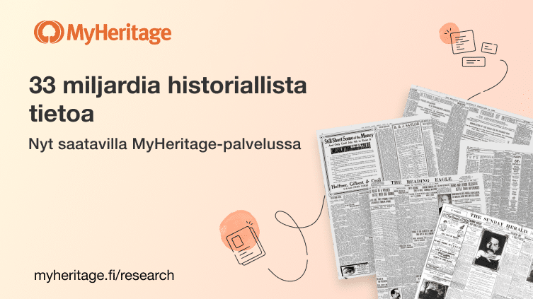 Valtava virstanpylväs: 33 miljardia historiallista tietoa nyt MyHeritage-palvelussa