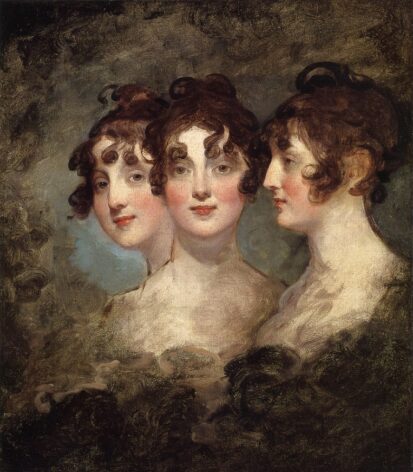 Elizabeth Patterson-Bonaparte. Triple portrait by Gilbert Stuart, 1804.