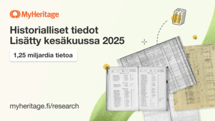 MyHeritage lisää 1,25 miljardia historiallista tietoa kesäkuussa 2025