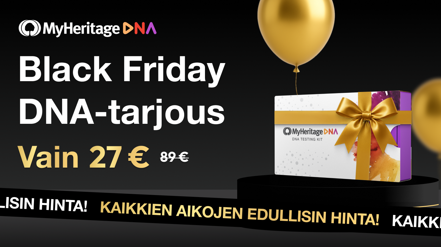 MyHeritagen Black Friday: DNA-testi vuoden parhaimpaan hintaan!