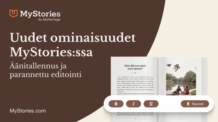 Uusia ominaisuuksia MyStories-palvelussa: Äänitallennus ja parannettu muokkaus