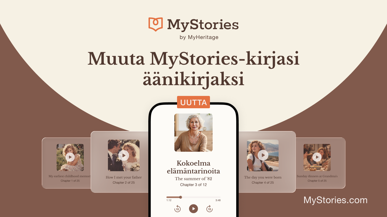 Uutta: Muunna MyStories-kirjasi äänikirjaksi