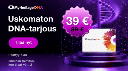 Tilaa MyHeritage DNA-testi – tilaa samalla kaksi testiä niin saat ilmaisen toimituksen!