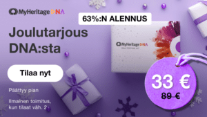 Jouluale! DNA-testit nyt 63% alenuksella