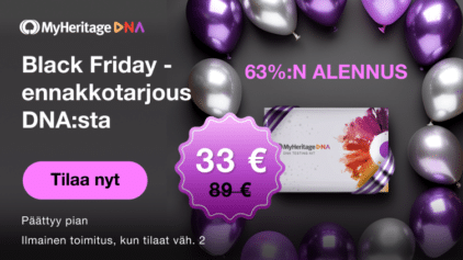 Tilaa MyHeritage DNA-testi Black Friday -ennakkotarjoushintaan