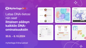 Tarjous voimassa rajoitetun ajan: Lataa DNA-tietosi ja saat ilmaisen pääsyn kaikkiin DNA-ominaisuuksiin
