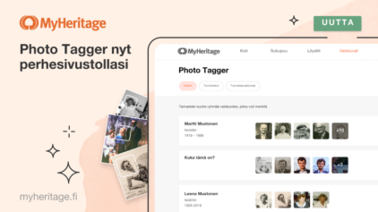 Uutta: Photo Tagger on nyt käytettävissä MyHeritage-sivustolla
