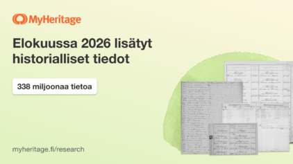Elokuussa 2026 lisätyt historialliset tiedot