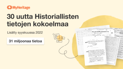 MyHeritage julkaisee 30 uutta historiallisten tietojen kokoelmaa ja 31 miljoonaa tietoa syyskuussa 2022