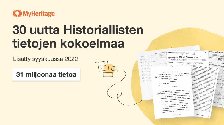 MyHeritage julkaisee 30 uutta historiallisten tietojen kokoelmaa ja 31 miljoonaa tietoa syyskuussa 2022