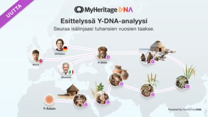 Uutta MyHeritagessa: Jäljitä isälinjasi tuhansien vuosien taakse Y-DNA:n avulla