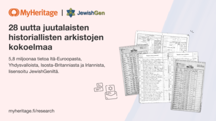 MyHeritage lisäsi 28 kokoelmaa juutalaisia historiallisia tietoja