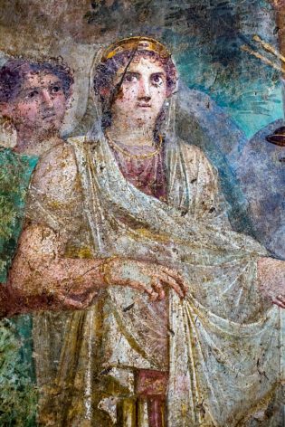 Juno, antiikinaikainen fresko Pompeijissa. Kuvalähde: Napoli, Museo Archeologico Nazionale