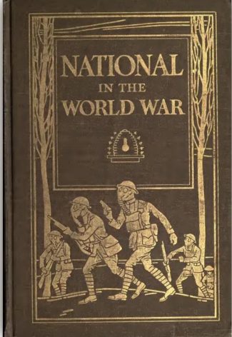 Valokuva kirjan The National in the World War kannesta