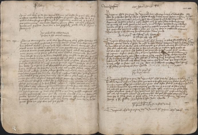 Turun tuomiokirjan mustaan kirjaan 1400-luvulla kopioitu, tekstissä mainittu paavin kirje