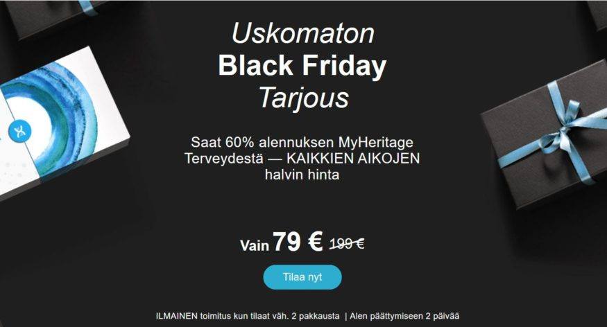 MAHTAVA Black Friday DNA-ALE on käynnissä