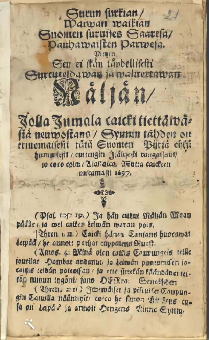 Andreas Henrici Ascheliniuksen tekstiä vuodelta 1697, Kansalliskirjasto Doria – public domain