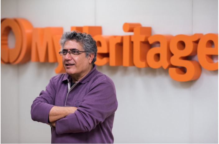 Yehuda Kantor käymässä MyHeritagen toimistolla tammikuussa 2017