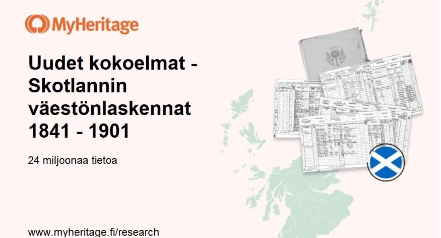 MyHeritage julkaisee 24 miljoonaa tietoa sisältävät Skotlannin väestönlaskennat vuosilta 1841-1901