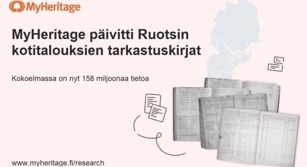 MyHeritage päivitti Ruotsin kotitalouksien tarkastuskirjat -kokoelman