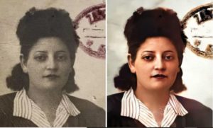 Jadwiga Kejzman, Karenin isoäiti (kuva oikealla parannettu ja väritetty MyHeritagen kuvatyökaluilla).