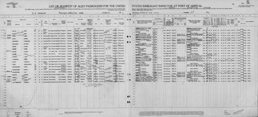 Ellis Islandin ja muut New Yorkin matkustajaluettelot 1820-1957 – Albert Einstein, MyHeritage SuperSearch™